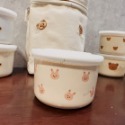 24H台灣出貨🚚Ins韓國小熊副食品分裝盒🧸兒童餐具/小熊陶瓷碗/大容量副食品碗/保鮮零食碗/可微波副食品碗/碗盤-規格圖8