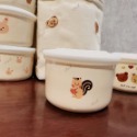 24H台灣出貨🚚Ins韓國小熊副食品分裝盒🧸兒童餐具/小熊陶瓷碗/大容量副食品碗/保鮮零食碗/可微波副食品碗/碗盤-規格圖8