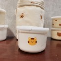 24H台灣出貨🚚Ins韓國小熊副食品分裝盒🧸兒童餐具/小熊陶瓷碗/大容量副食品碗/保鮮零食碗/可微波副食品碗/碗盤-規格圖8