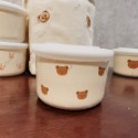 24H台灣出貨🚚Ins韓國小熊副食品分裝盒🧸兒童餐具/小熊陶瓷碗/大容量副食品碗/保鮮零食碗/可微波副食品碗/碗盤-規格圖8