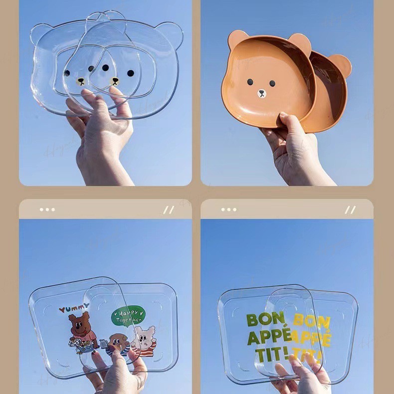 24H台灣出貨🚚INS點心盤 水果盤 麵包盤 吐骨碟 瓜子碟 小盤子 分類盤 水杯座 麵包盤 瓜子盤 塑膠盤 IKEA-細節圖2