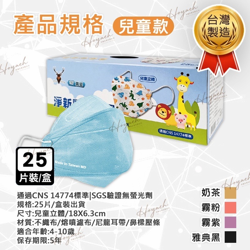24H台灣出貨🚚淨新25幼童口罩 🧸醫用成人口罩 MIT台灣製 MD雙鋼印 韓版KF94 醫療口罩  醫用口罩 立體-細節圖5