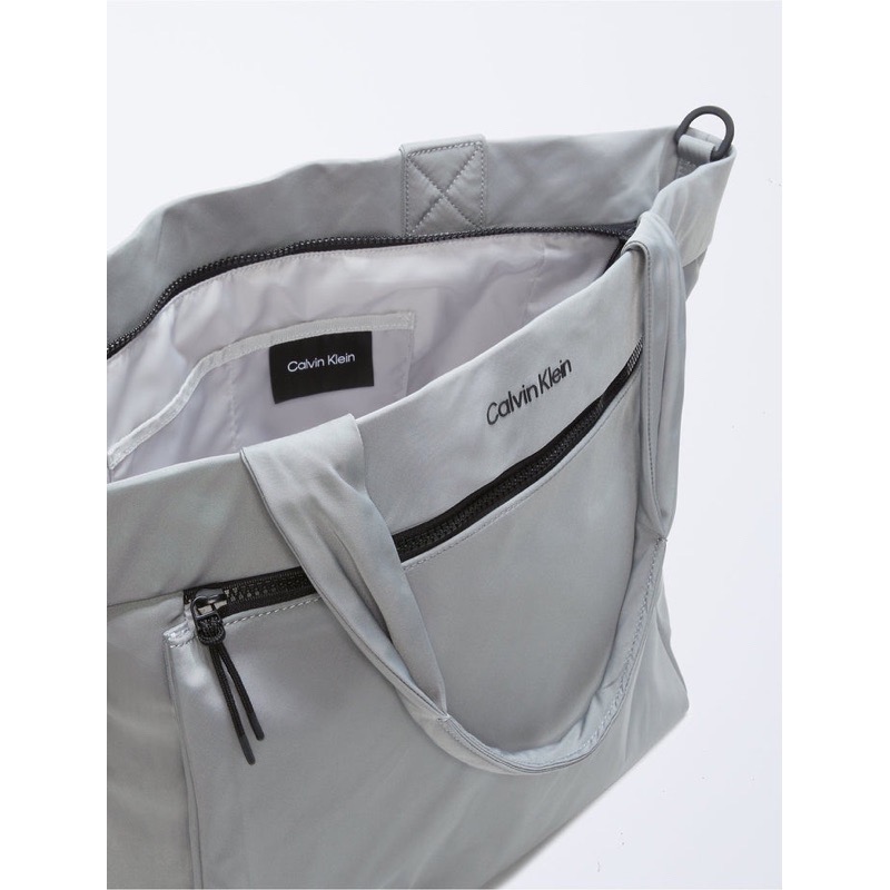 Calvin Klein CK Tote bag 媽媽包 托特包 灰色-細節圖2