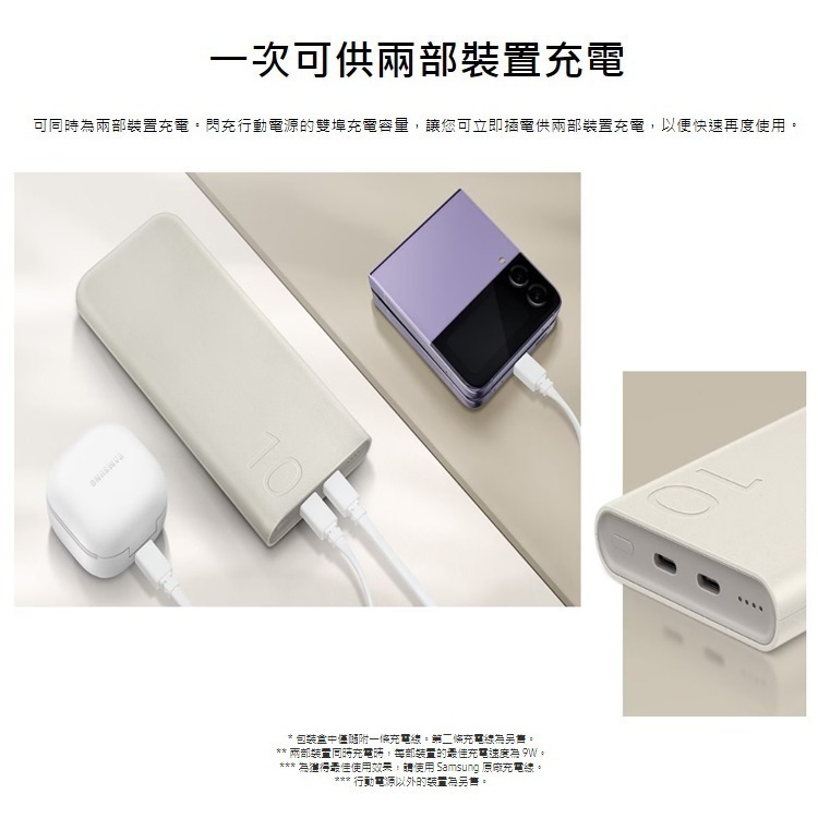 SAMSUNG三星 EB-P3400原廠雙向閃充行動電源 10,000mAh 25W Type-C快充 充電器 移動電源-細節圖5