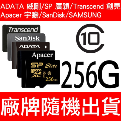 SP/ADATA 威剛/Micro SD TF 256G CLASS10 記憶卡 內附SD轉卡 SDXC 高速 廠牌隨機