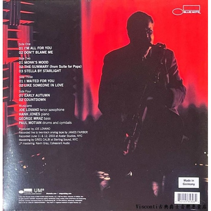 @【Blue Note】Joe Lovano: I＇m All For You-Ballad Songbook二張黑膠-細節圖2