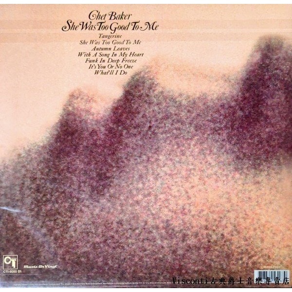 @【Music On Vinyl】Chet Baker:She Was Too Good To Me(黑膠唱片)-細節圖2