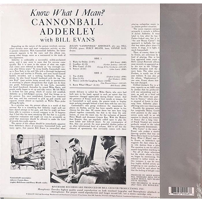 @【Concord】Cannonball Adderley & Bill Evans:Know What I Mean?-細節圖2