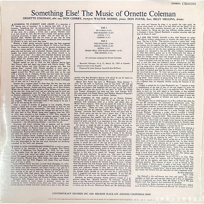 @【Craft】Ornette Coleman: Something Else!!!! -Acoustic Sounds-細節圖2