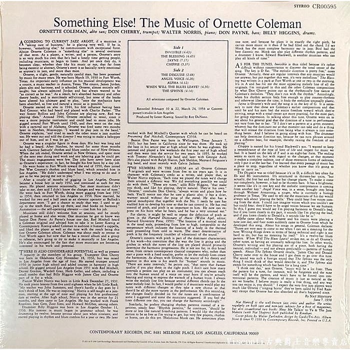 @【Craft】Ornette Coleman: Something Else!!!! -Acoustic Sounds-細節圖2