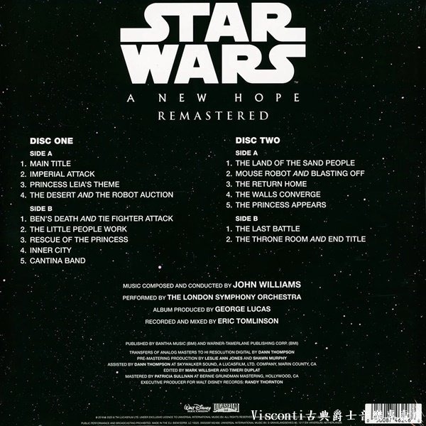 【Walt Disney】Star Wars:A New Hope－－－電影原聲(二張黑膠唱片)-細節圖2