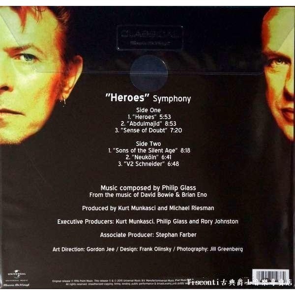 @【Music On Vinyl】Philip Glass菲力普.葛拉斯:第四號交響曲＇世間英雄＇(黑膠唱片)-細節圖2