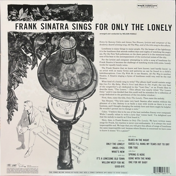 @【Capitol】Frank Sinatra:Sings For Only The Lonely 60週年紀念雙黑膠-細節圖2