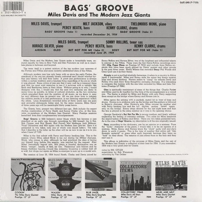 @【OJC】Miles Davis: Bag＇s Groove (黑膠唱片)-細節圖2