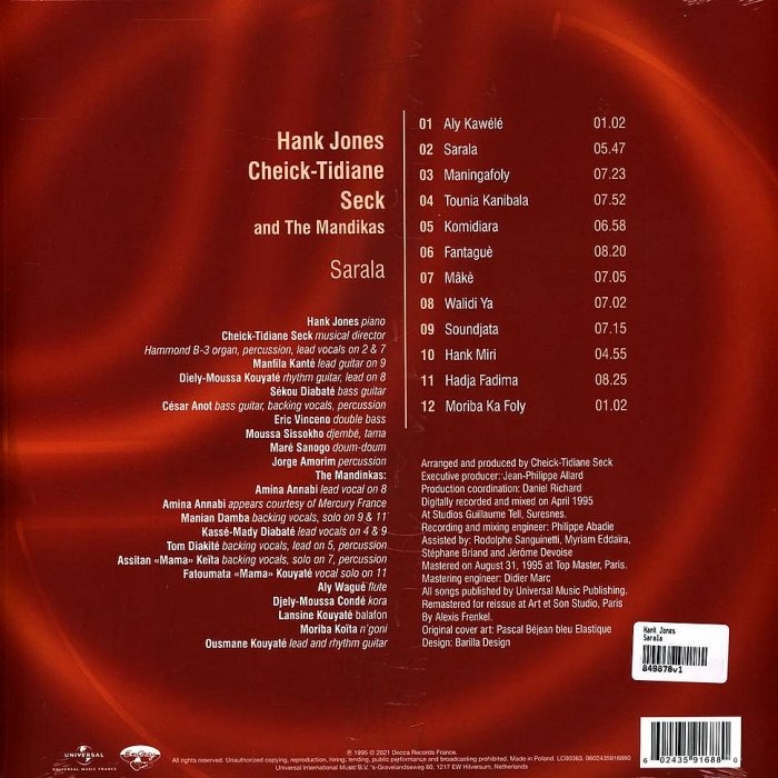 【Verve】Hank Jones: Sarala(二張黑膠唱片)-細節圖2