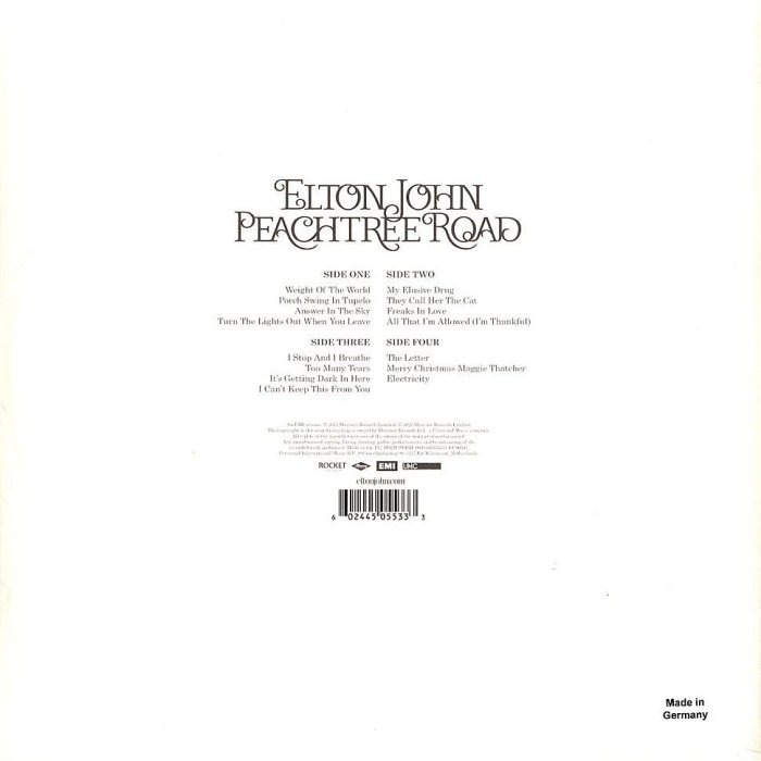 【Mercury】Elton John : Peachtree Road (二張黑膠唱片)-細節圖2