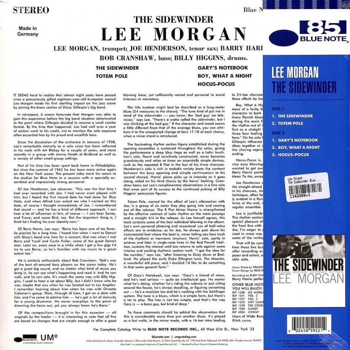 【Blue Note】Lee Morgan: The Sidewinder (藍色彩膠)-細節圖2