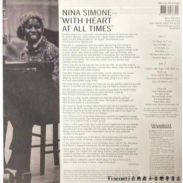 【Music On Vinyl】Nina Simone:Sings The Blues妮娜.西蒙:藍調天后(黑膠唱片)-細節圖2