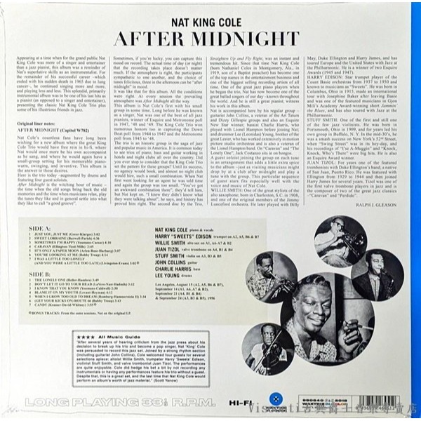 【WAXTIME預購】Nat King Cole納京高:After Midnight午夜之後(限量彩膠)-細節圖2