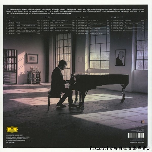 【DG】巴哈:郭德堡變奏曲(Lang Lang郎朗)(二張黑膠唱片)-細節圖2