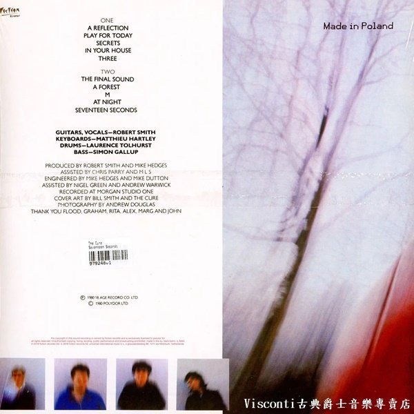 【Polydor】The Cure:Seventeen Seconds怪人:17秒(黑膠唱片)-細節圖2