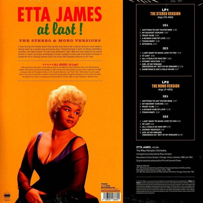 【Waxtime預購】Etta James:At Last!伊特.珍:終於(Stereo & Mono雙黑膠)-細節圖2