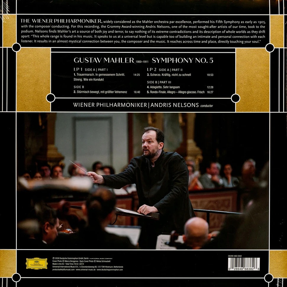 @【DG】馬勒:第五號交響曲(Andris Nelsons,維也納愛樂)(二張黑膠)-細節圖2