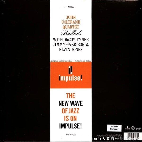 【Impulse!】John Coltrane:Ballads約翰.柯川:抒情名演輯(黑膠唱片)-細節圖2