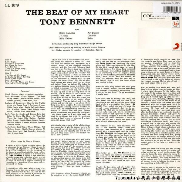 【Speakers Corner】Tony Bennett東尼.班奈特:The Beat Of My Heart-黑膠-細節圖2