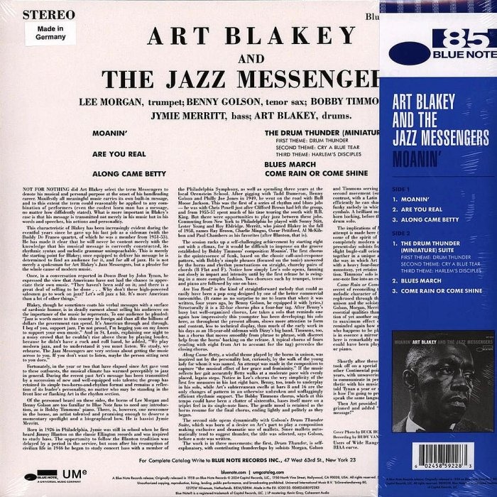 【Blue Note】Art Blakey: Moanin＇ (藍色彩膠)-細節圖2