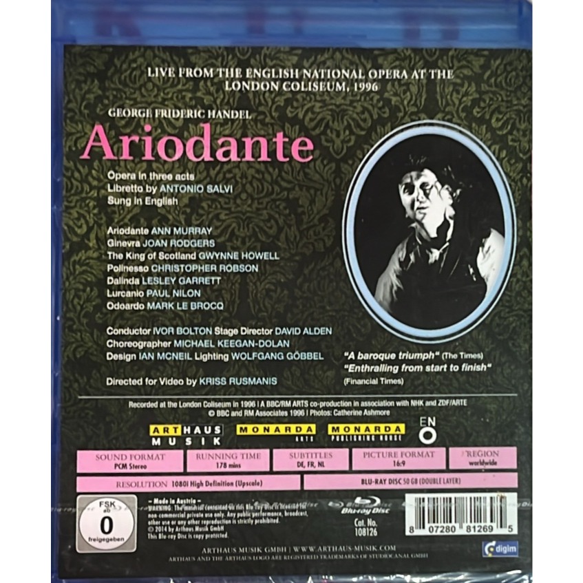 @【ArtHaus】韓德爾:Ariodante(安莫瑞,Ivor Bolton英國國家歌劇院管弦樂團)藍光影片-細節圖2