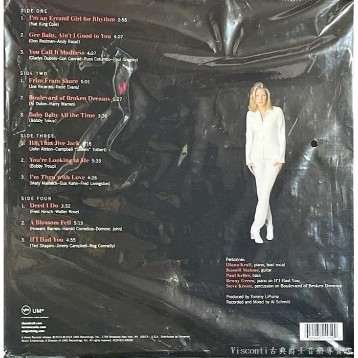 @【Verve】Diana Krall: All For You (Acoustic Sounds) (二張黑膠唱片)-細節圖2