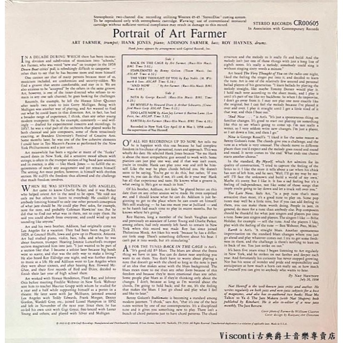 @【Craft】Art Farmer:Portrait Of Art Farmer-Acoustic Sounds黑膠-細節圖2