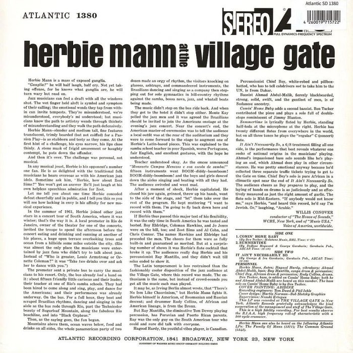 【Speakers Corner預購】Herbie Mann : At The Village Gate(黑膠唱片)-細節圖2