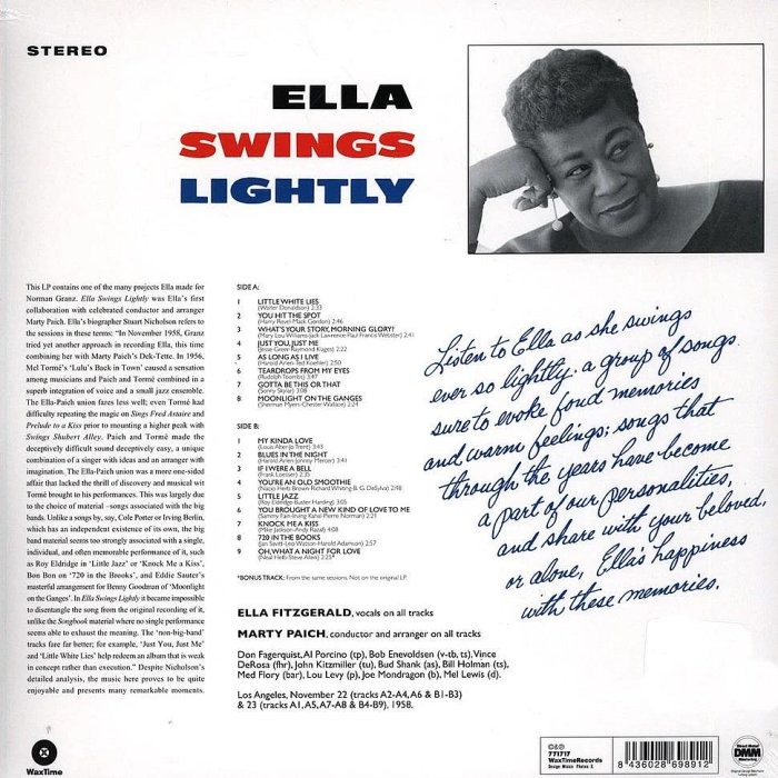 【WAXTIME預購】Ella Fitzgerald: Ella Swings Lightly (黑膠唱片)-細節圖2