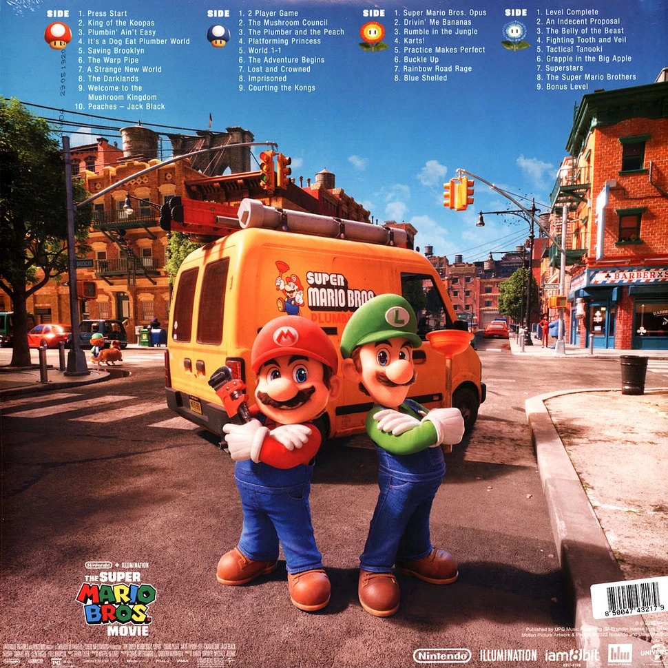 @【Iam8bit】The Super Mario Bros. 超級瑪利歐兄弟-電影原聲帶 (紅綠雙彩膠)-細節圖3