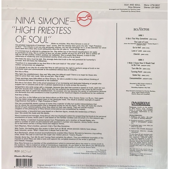@【Music on Vinyl】Nina Simone : Silk & Soul (透明紅色彩膠)-細節圖2