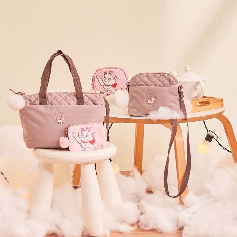 預購至12/13 全新限量代購 正版授權 7-11 迪士尼瑪麗貓浪漫包款 後背包 側背包 手提包 零錢包-細節圖2