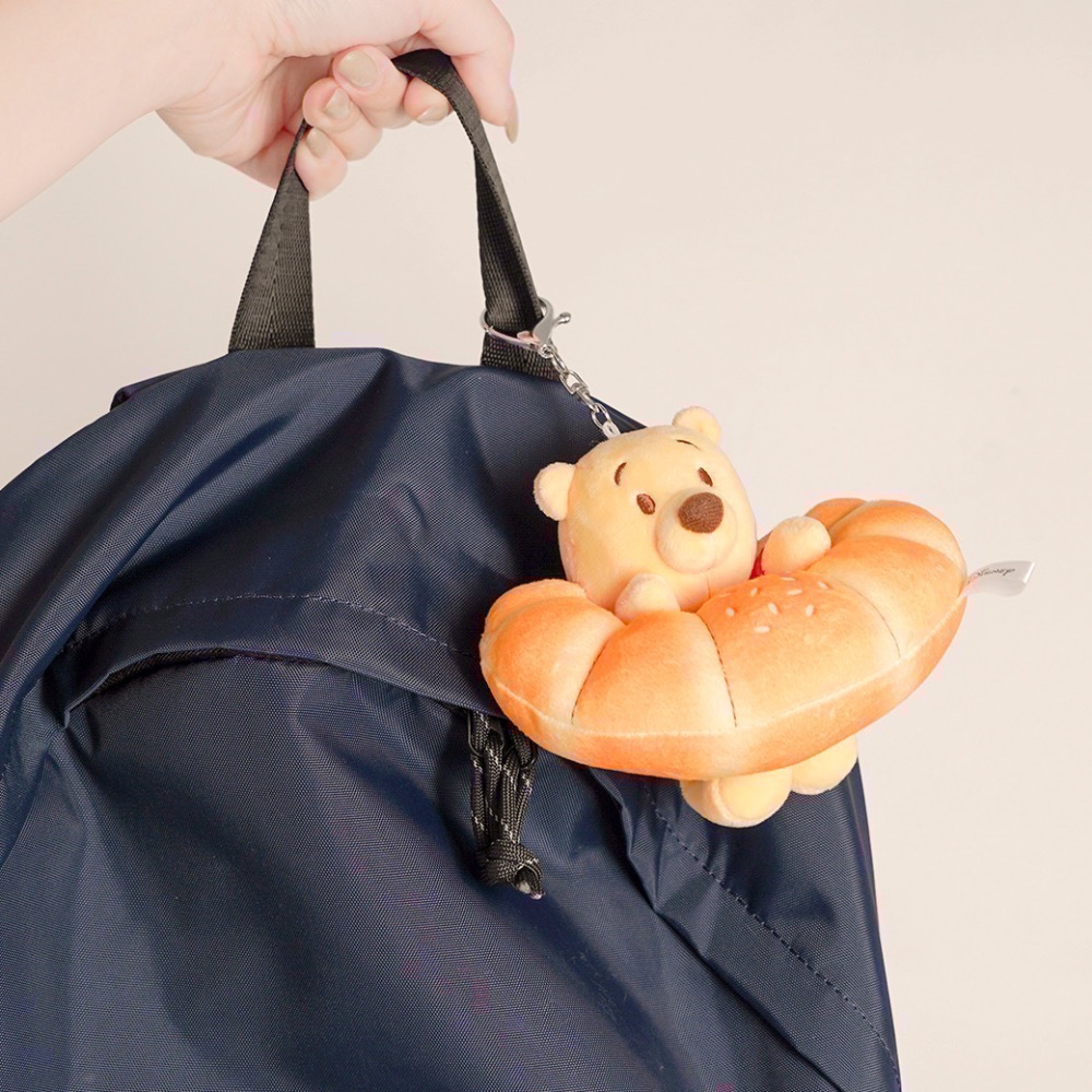 全新限量現貨+預購 7-11 午茶食光 小熊維尼牛角麵包 吊飾娃娃-細節圖2