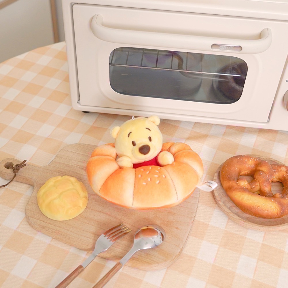 全新限量現貨+預購 7-11 午茶食光 小熊維尼牛角麵包 吊飾娃娃-細節圖5