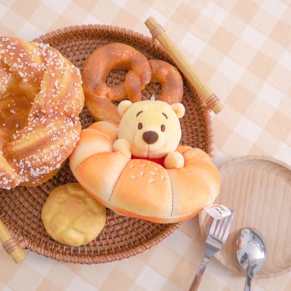 全新限量現貨+預購 7-11 午茶食光 小熊維尼牛角麵包 吊飾娃娃-細節圖6