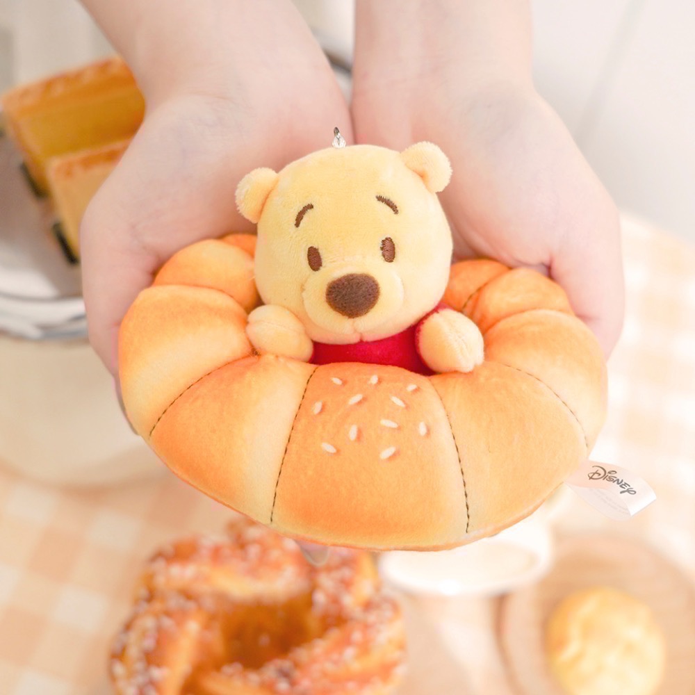 全新限量現貨+預購 7-11 午茶食光 小熊維尼牛角麵包 吊飾娃娃-細節圖8