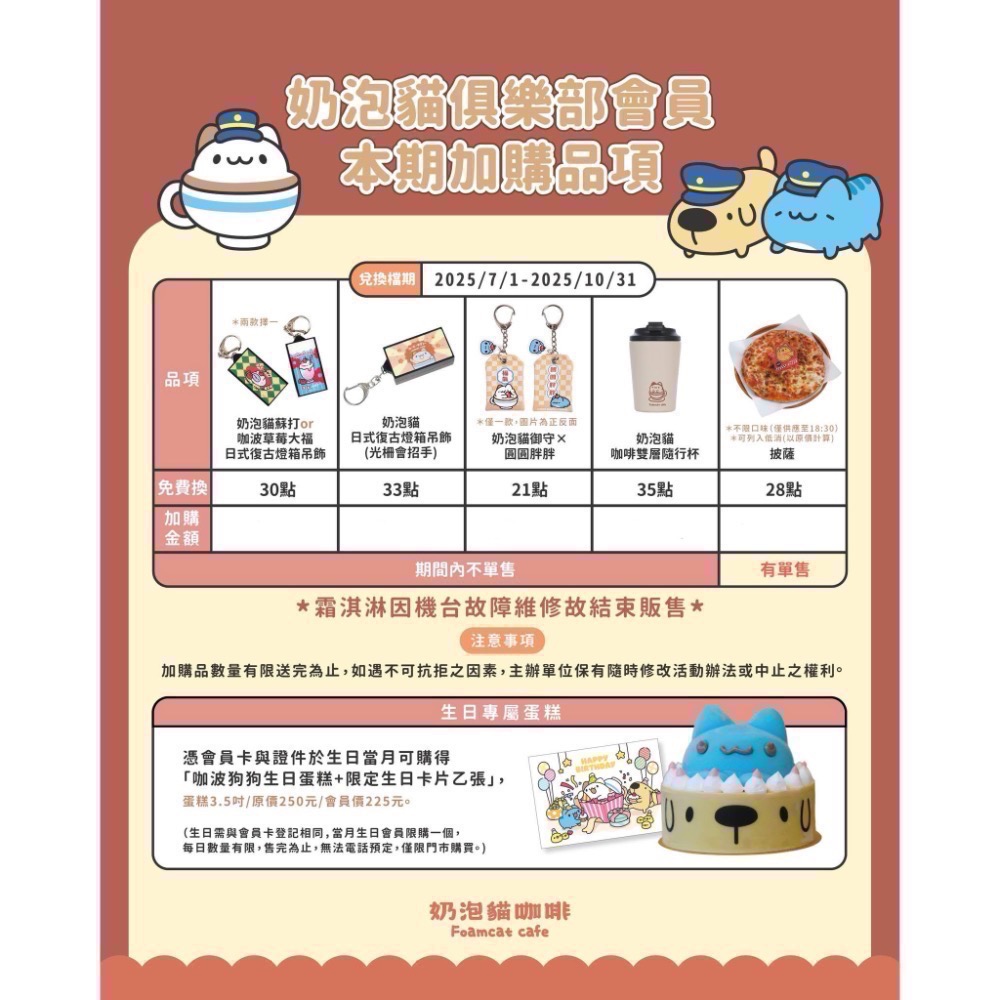 💖會員寵粉價💖（不定期更新）奶泡貓俱樂部會員 10-12月限定 奶泡貓咖啡 胸章4入組 御守 隨行杯  馬克杯-細節圖2