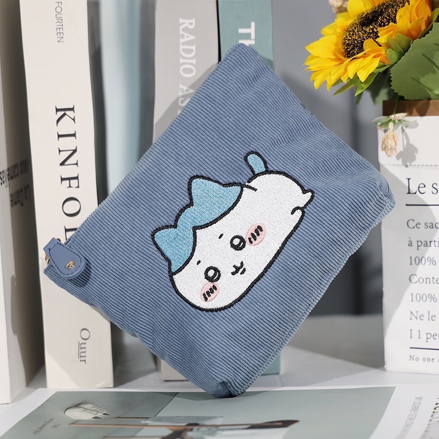 全新限量現貨 7-11 吉伊卡哇 粉萌登場 燈芯絨化妝包 兔兔 小八 斜背小包 收納包-細節圖7