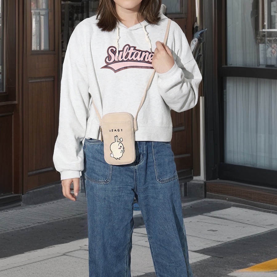 全新限量現貨 7-11 吉伊卡哇 粉萌登場 燈芯絨化妝包 兔兔 小八 斜背小包 收納包-細節圖9