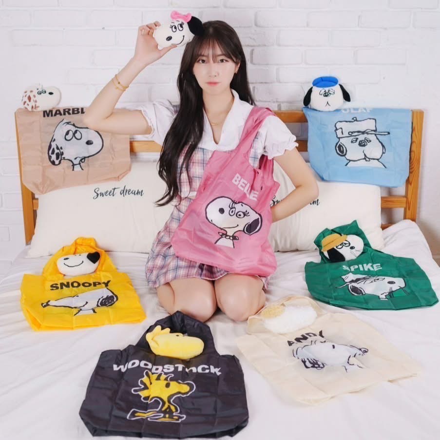 全新限量 7-11 史努比75週年紀念 絨毛布偶萬用提袋-細節圖8