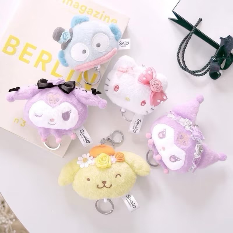 全新限量現貨+預購 7-11 三麗鷗 花花系列 大頭伸縮吊飾娃娃 kitty 布丁狗 美樂蒂 酷洛米-細節圖2