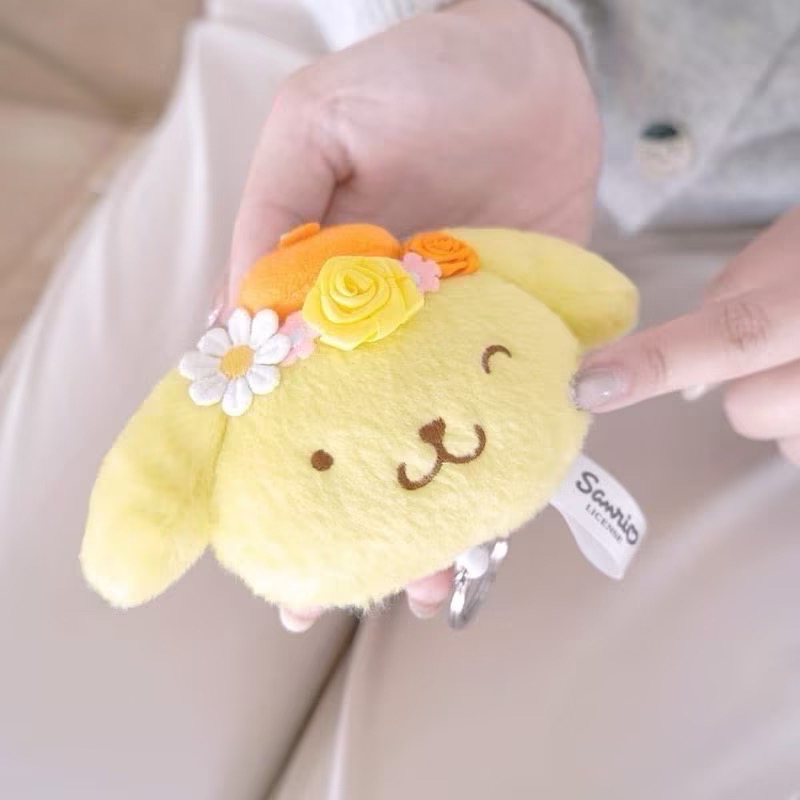 全新限量現貨+預購 7-11 三麗鷗 花花系列 大頭伸縮吊飾娃娃 kitty 布丁狗 美樂蒂 酷洛米-細節圖5