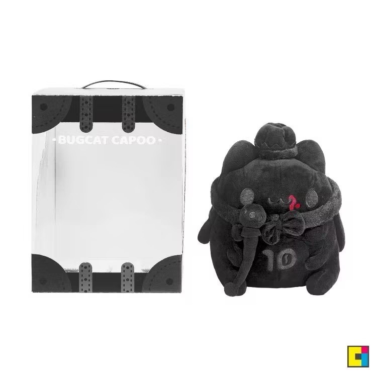 全新絕版現貨 咖波屋代購 貓蟲王咖波絨毛娃娃(黑色)禮盒 黑貓蟲咖波 玩偶 聖誕禮盒 生日禮盒-細節圖2