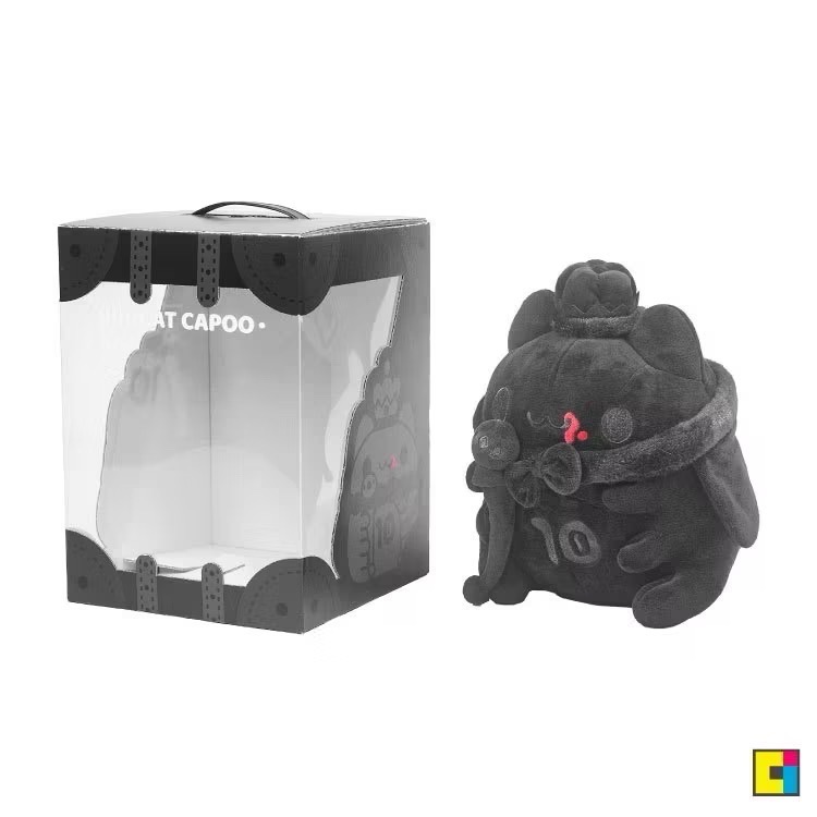 全新絕版現貨 咖波屋代購 貓蟲王咖波絨毛娃娃(黑色)禮盒 黑貓蟲咖波 玩偶 聖誕禮盒 生日禮盒-細節圖3